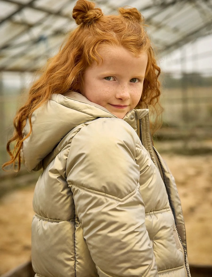 Minymo - Shiny Puffer Jacket - winterjacke - champagne beige - 0