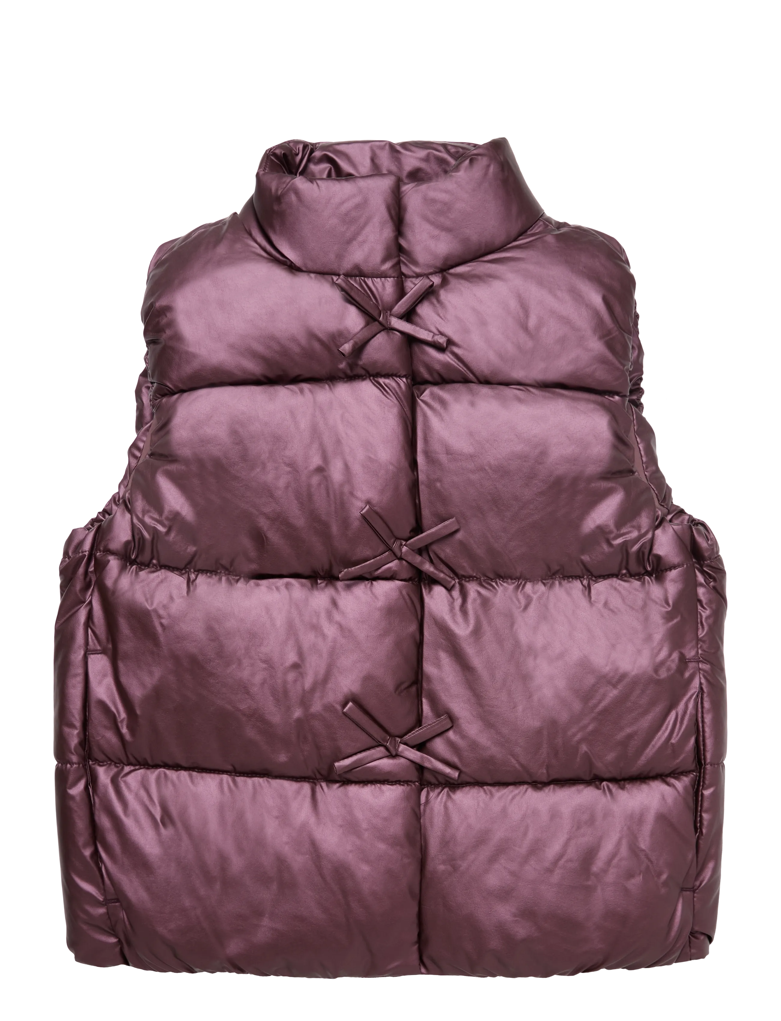 Minymo Quilted Shiny Vest - Teens 140-176 - HUCKLEBERRY / purple