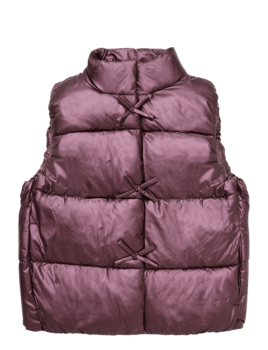 Minymo - Quilted Shiny Vest - einkaufen nach alter von - huckleberry - 0