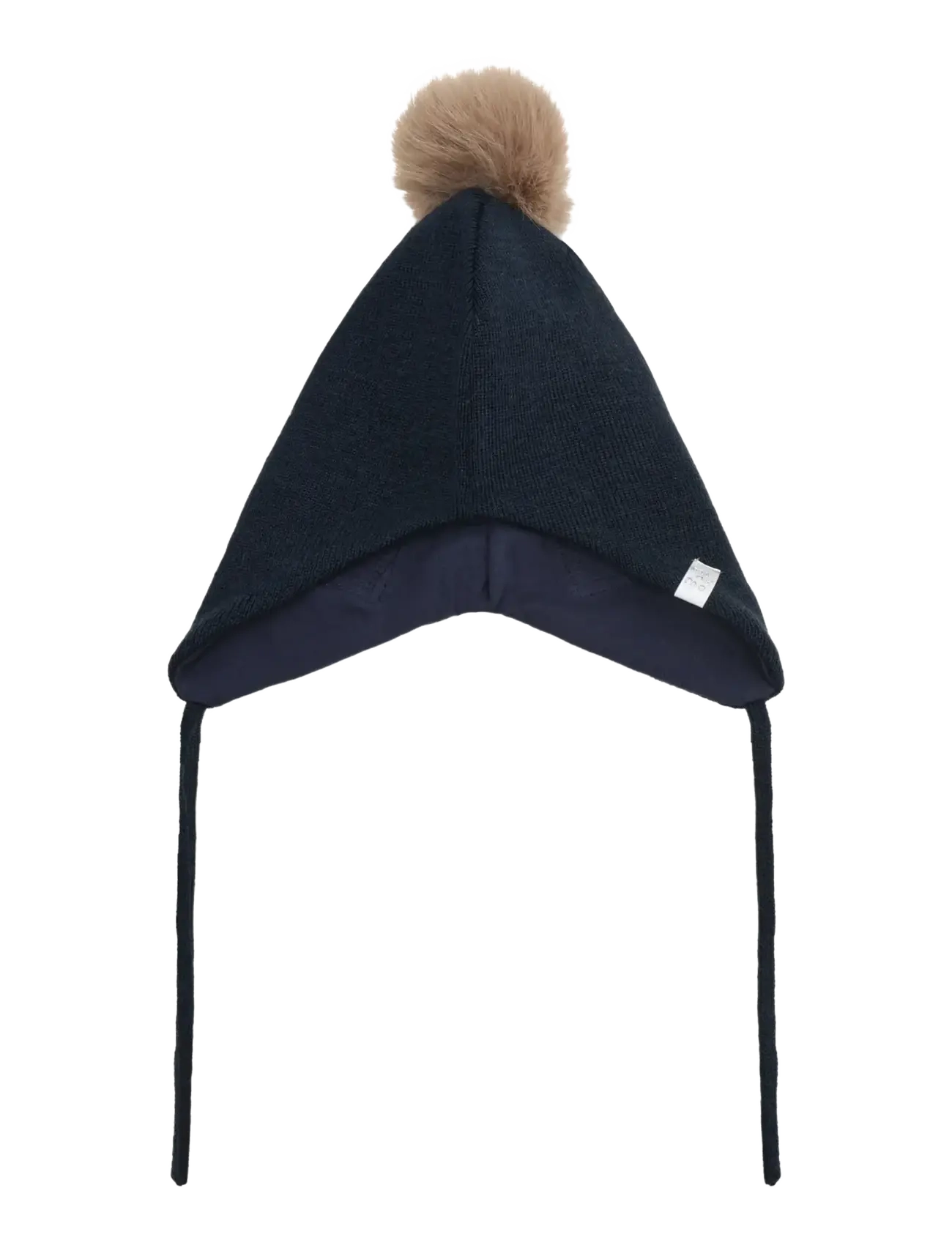 Minymo Hat w. detachable fake fur - Accessoires - DARK SAPPHIRE / navy