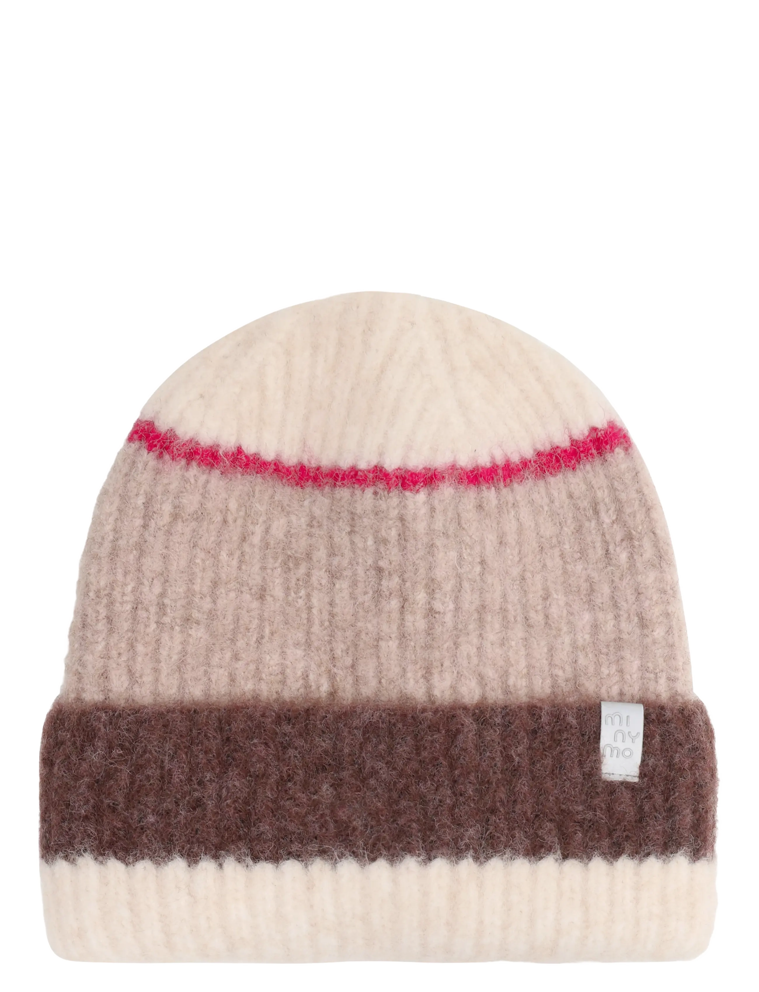 Minymo Striped Knitted Hat - Accessoires - HUCKLEBERRY / beige