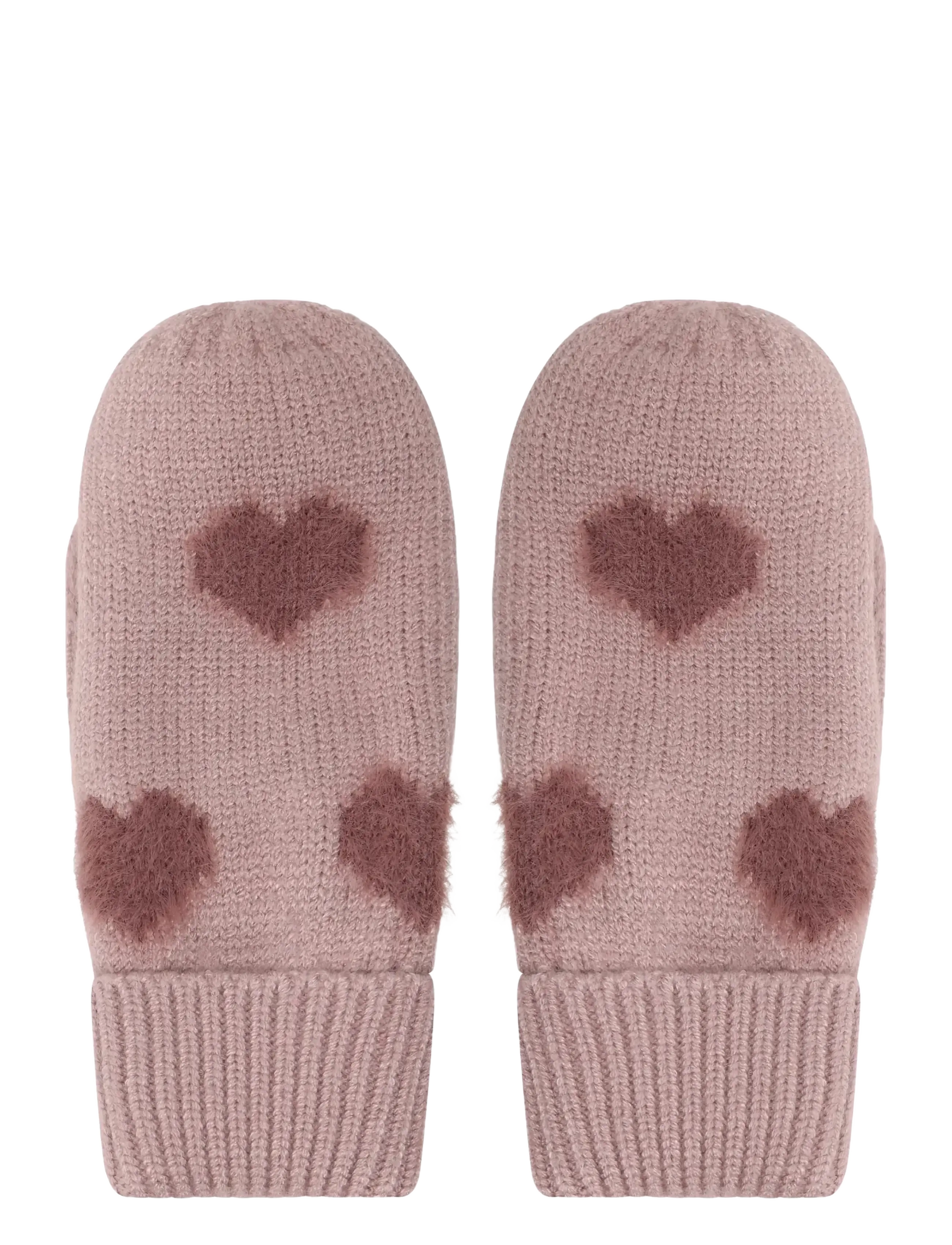 Minymo - Knitted mittens soft teddy - gloves - fawn - 1