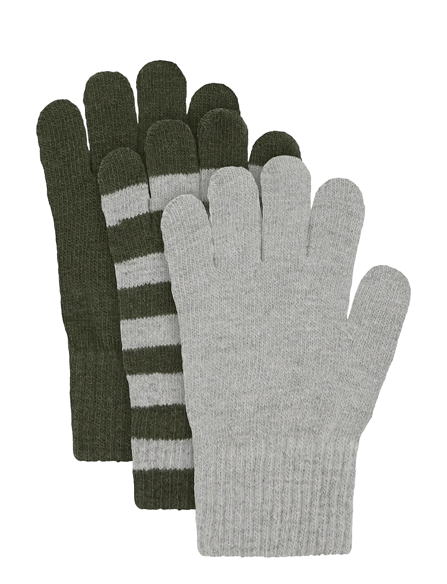 Minymo - Magic gloves knit 3-pack - handschuhe - beetle - 0