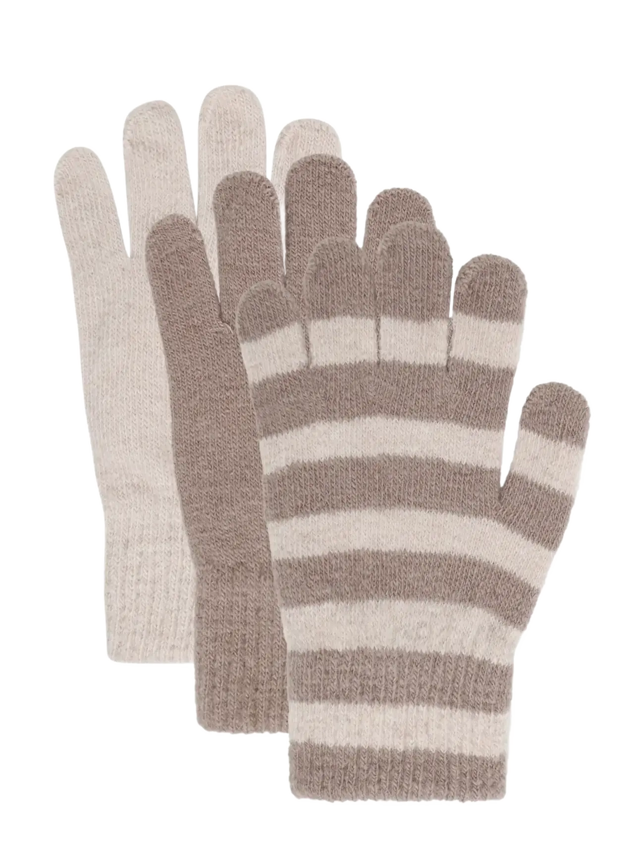 Minymo Magic gloves knit 3-pack - Accessories - FAWN / beige