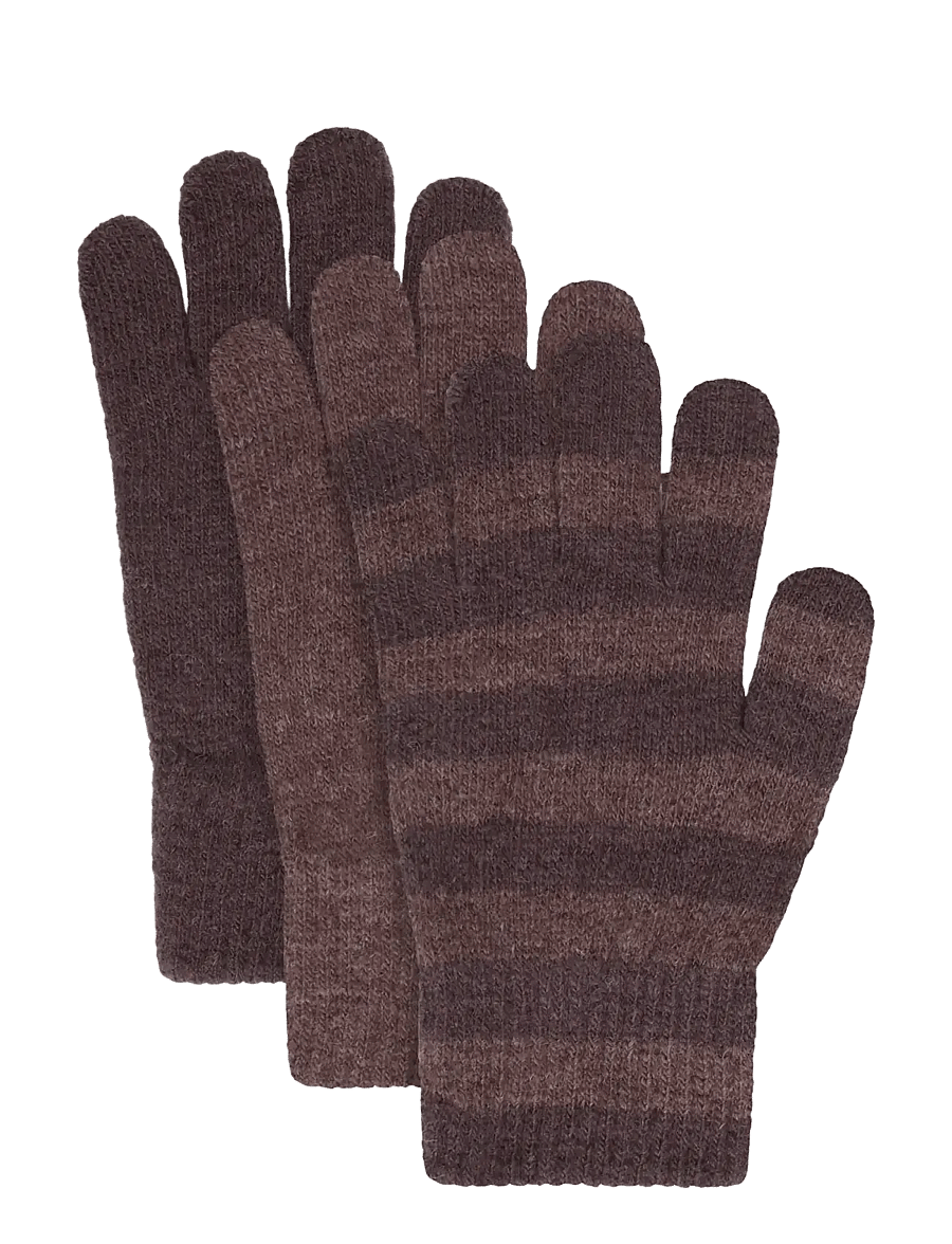 Minymo - Magic gloves knit 3-pack - handschuhe - huckleberry - 0