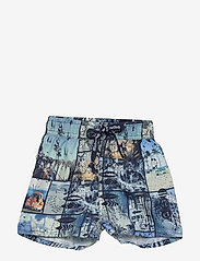 Minymo - Kei 72 - Swim shorts aop - summer savings - dress blues - 0