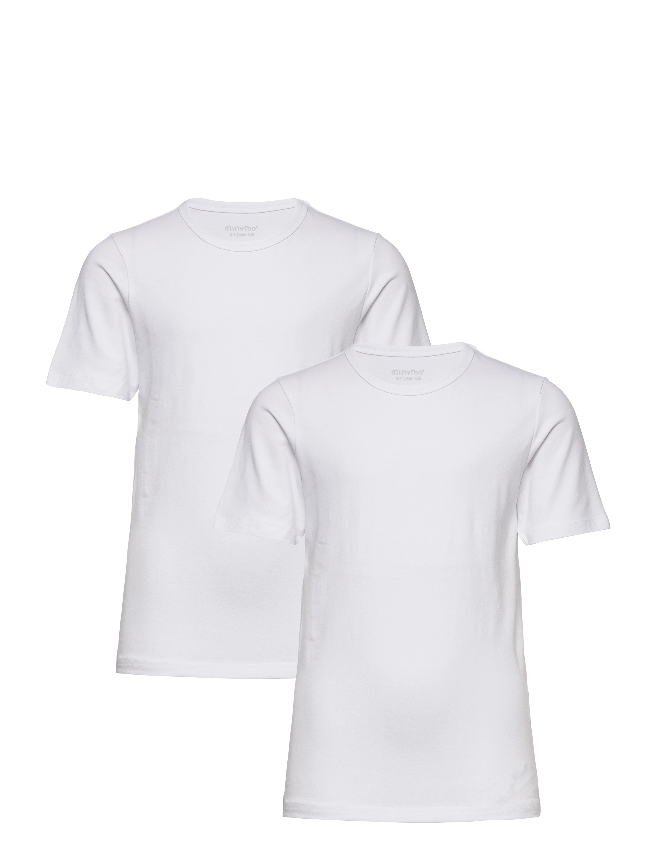Minymo Basic 32 -T-Shirt Ss (2-Pack), 86, White, T-Shirts > Kortærmede, Børn