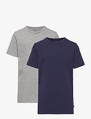 Minymo - Basic 32 -T-shirt SS (2-pack) - marškinėliai trumpomis rankovėmis - dark navy - 0