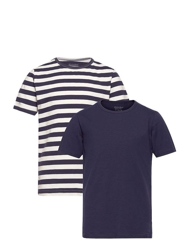 Minymo - Basic 32 -T-shirt SS (2-pack) - kurzärmelige - marshmallow - 0