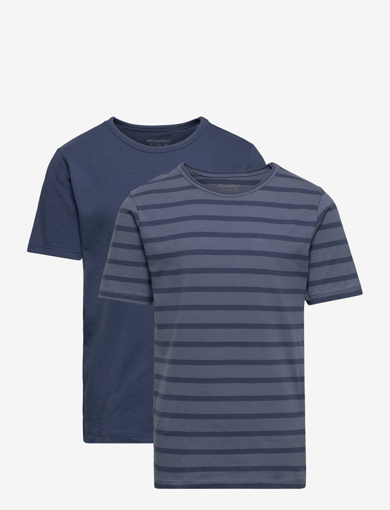 Minymo - Basic 32 -T-shirt SS (2-pack) - kortærmede t-shirts - new navy - 0