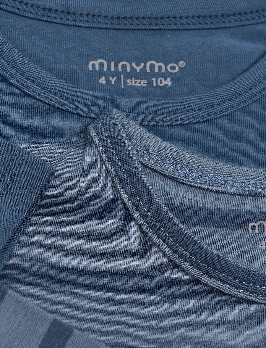 Minymo - Basic 32 -T-shirt SS (2-pack) - kurzärmelige - new navy - 3