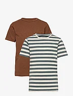 Basic 32 -T-shirt SS (2-pack) - TOFFEE