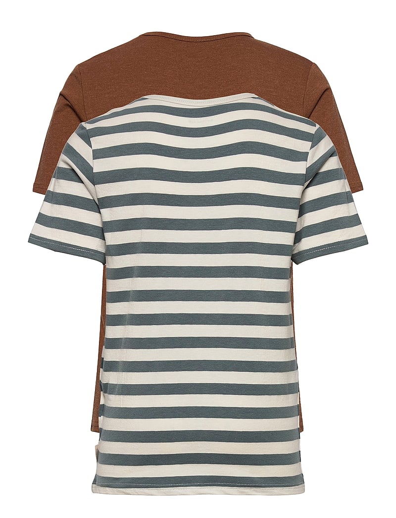 Minymo - Basic 32 -T-shirt SS (2-pack) - kurzärmelige - toffee - 2