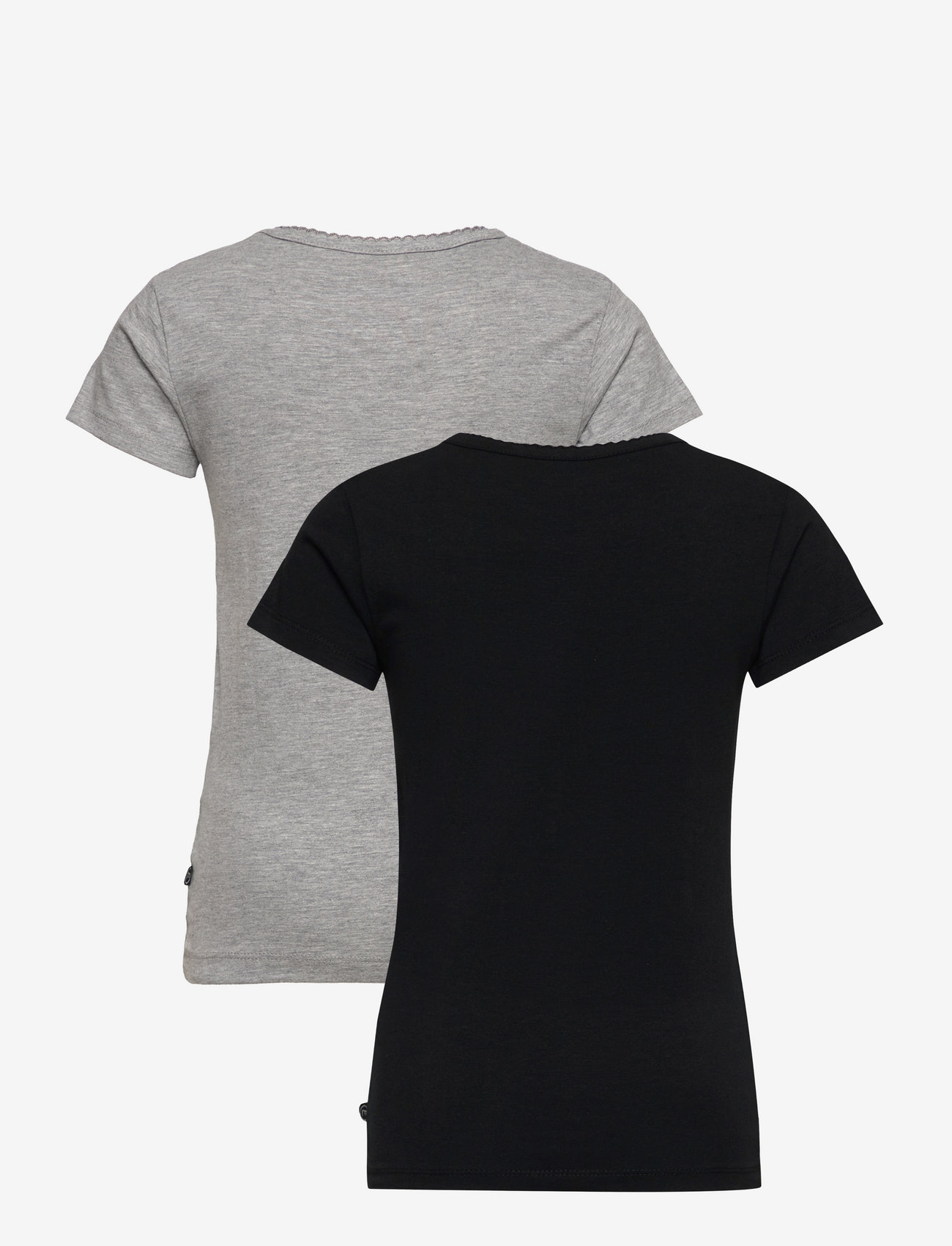 Minymo - Basic 33 -T-shirt SS (2-pack) - kurzärmelige - anthacite black - 1