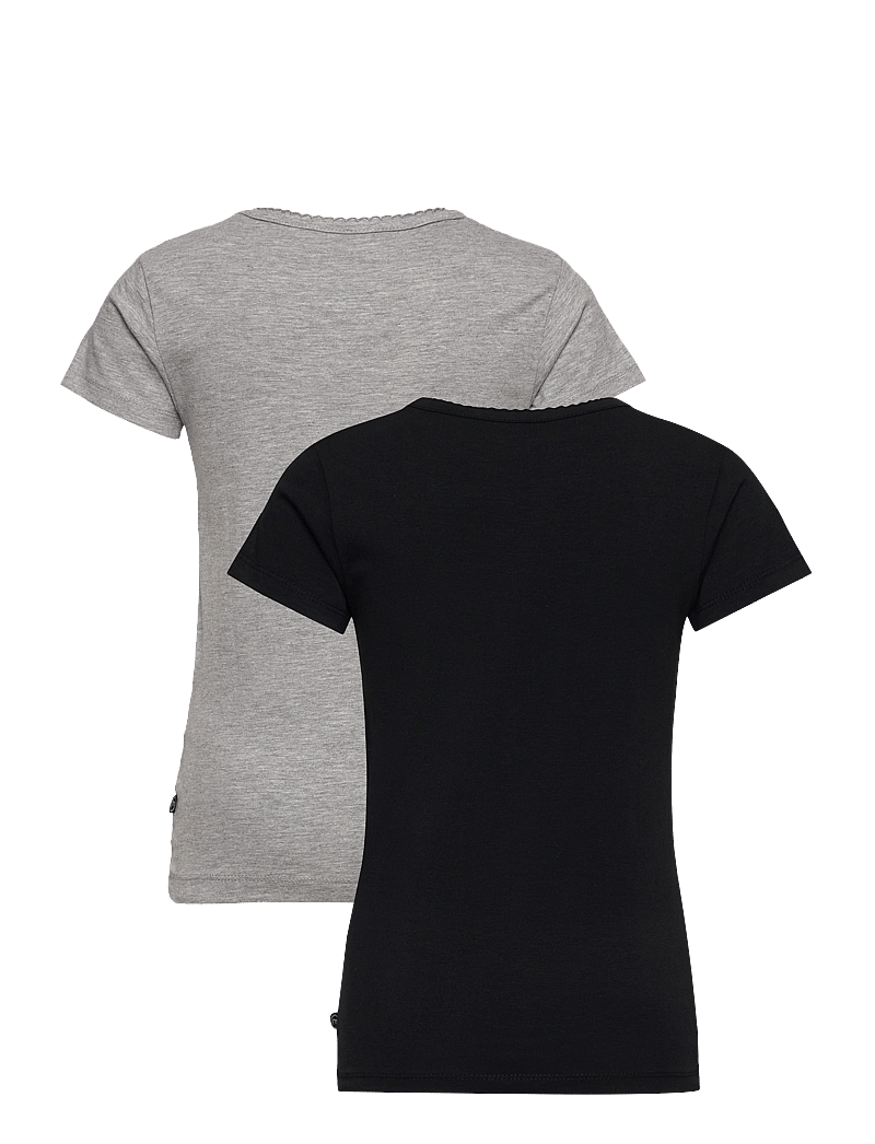 Minymo - Basic 33 -T-shirt SS (2-pack) - kurzärmelige - anthacite black - 1
