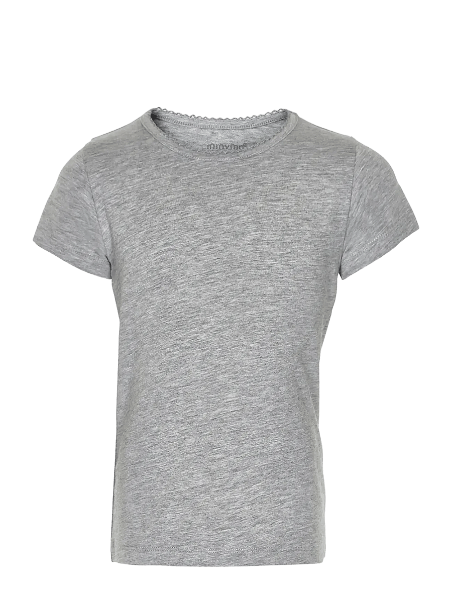 Minymo - Basic 33 -T-shirt SS (2-pack) - kortärmade t-shirts - anthacite black - 2