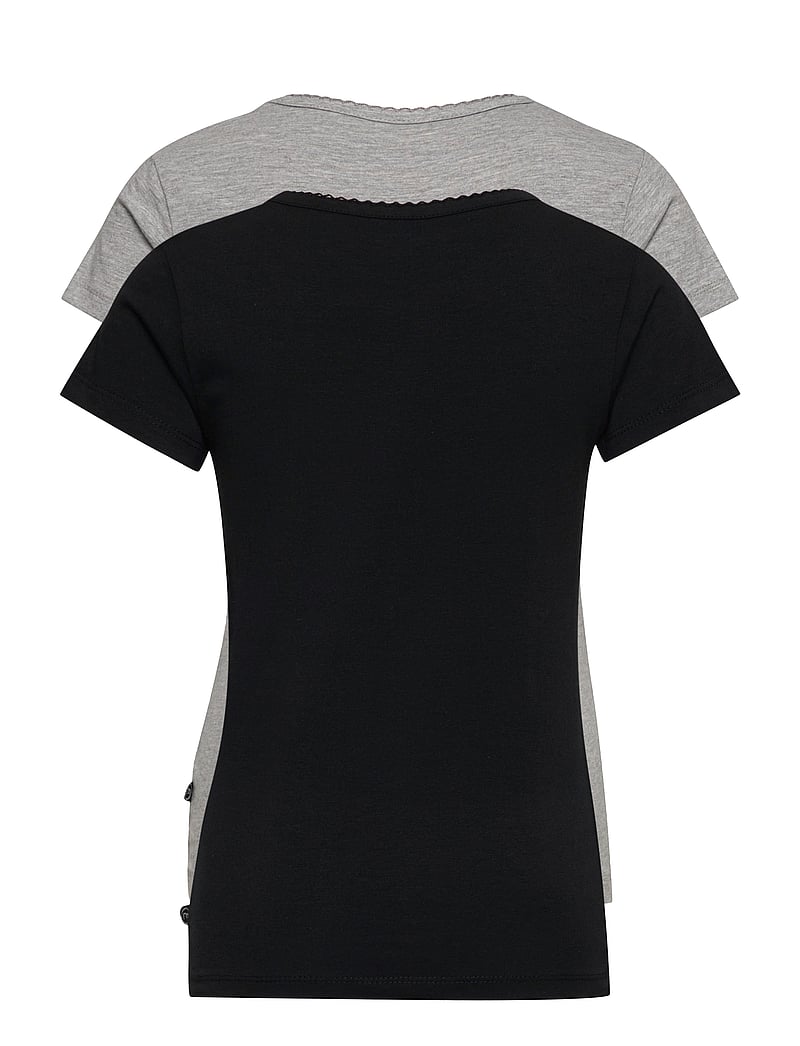 Minymo - Basic 33 -T-shirt SS (2-pack) - kurzärmelige - anthacite black - 4