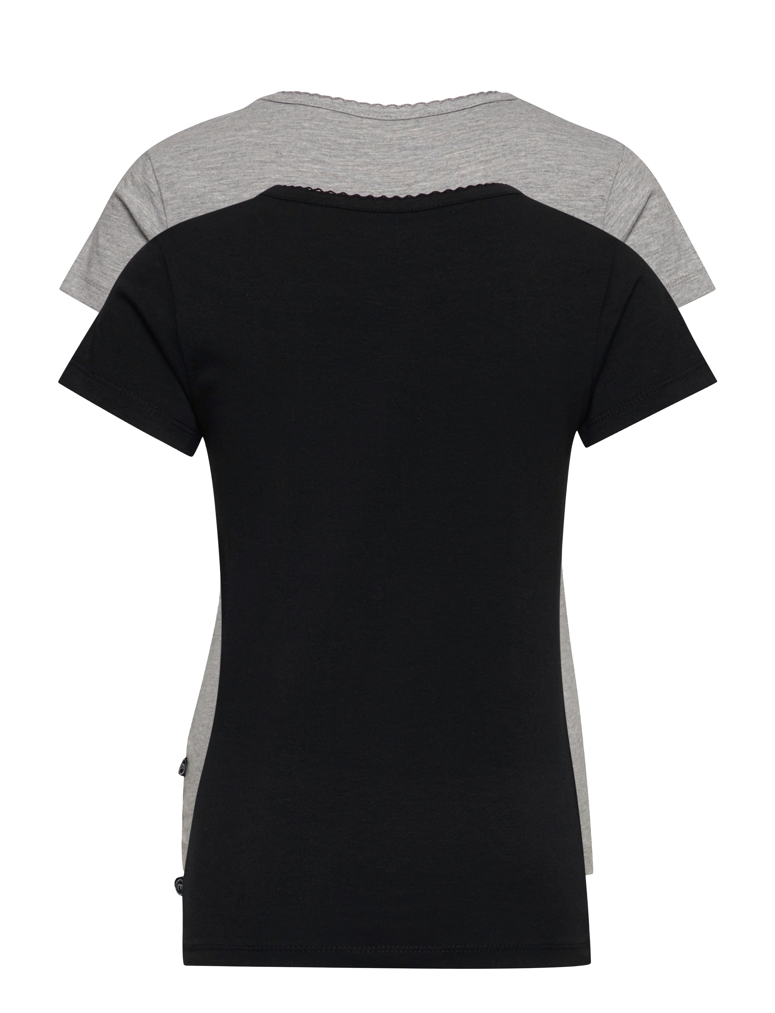 Minymo - Basic 33 -T-shirt SS (2-pack) - t-shirts - anthacite black - 4