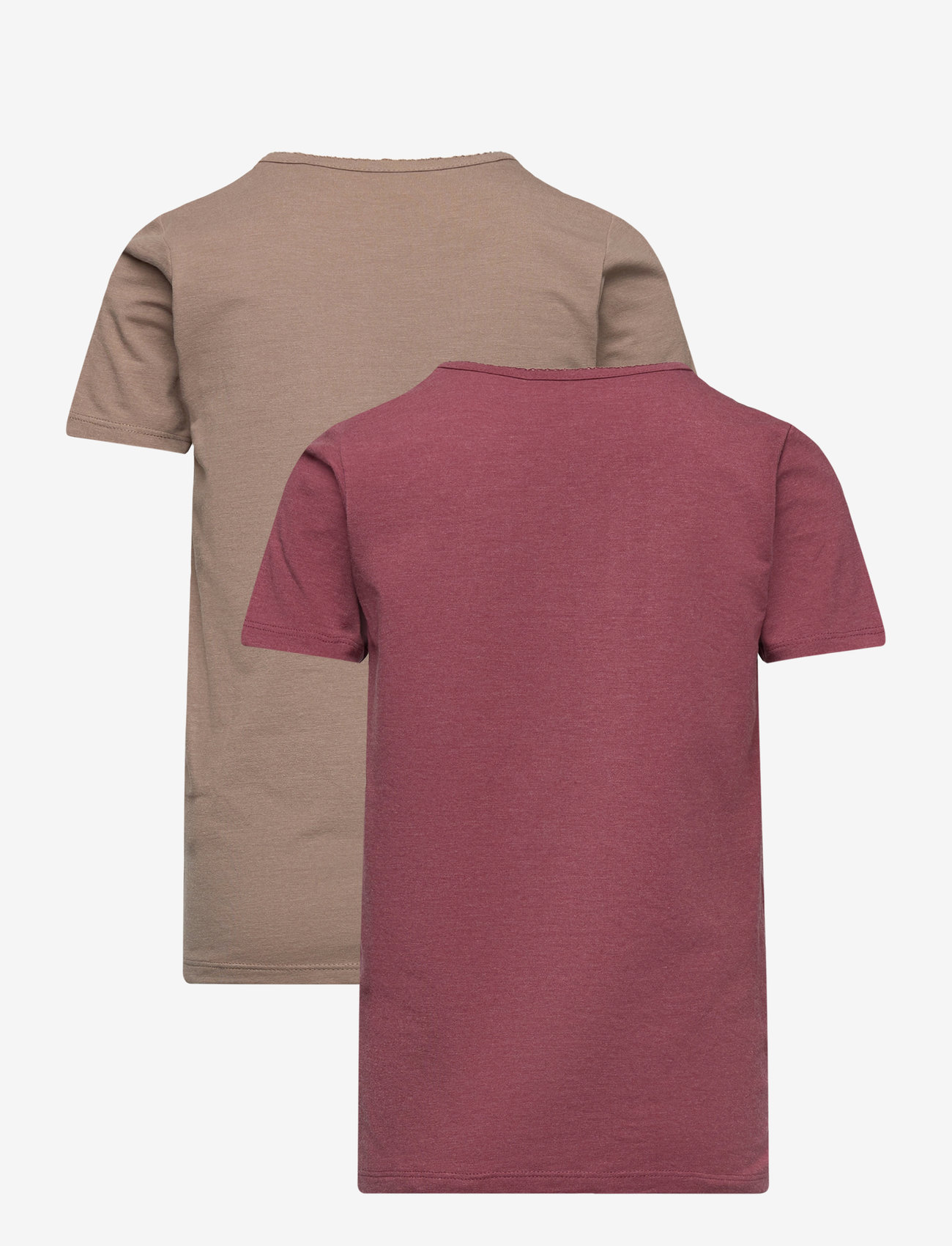 Minymo - Basic 33 -T-shirt SS (2-pack) - kortærmede t-shirts - apple butter - 1