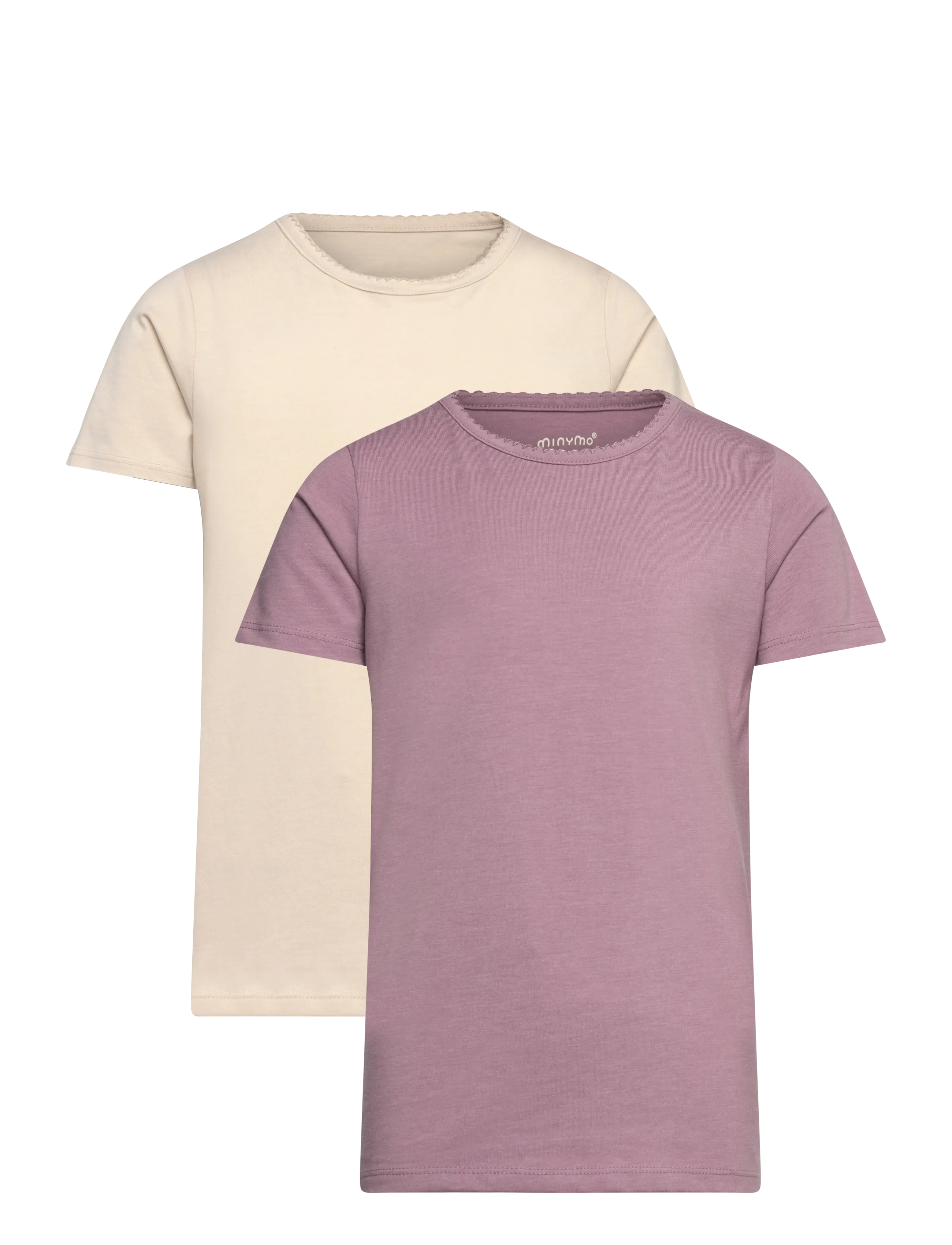 Minymo Basic 33 -T-Shirt Ss (2-Pack), 122, T-shirts, Mehrfarbig/gemustert - Short-sleeved, Kinder