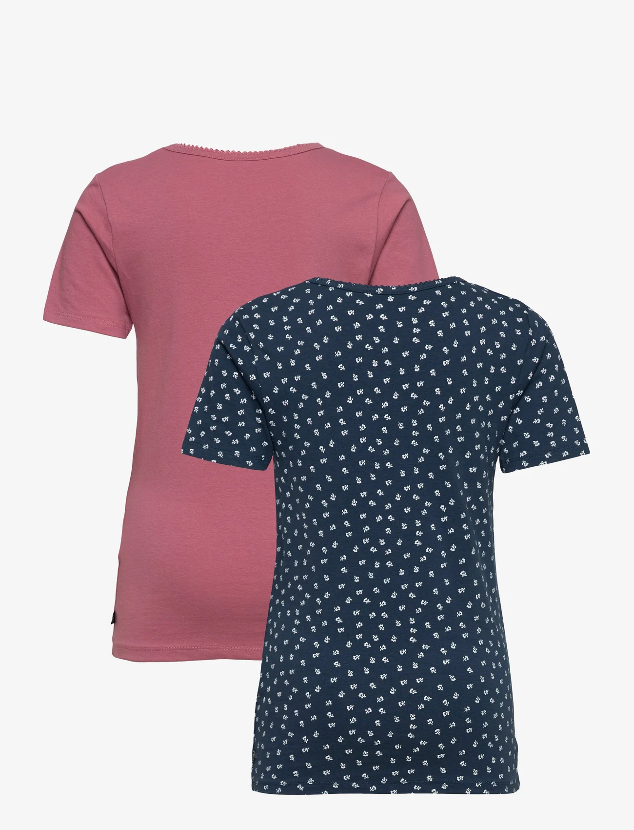 Minymo - Basic 33 -T-shirt SS (2-pack) - korte mouwen - mesa rose - 1
