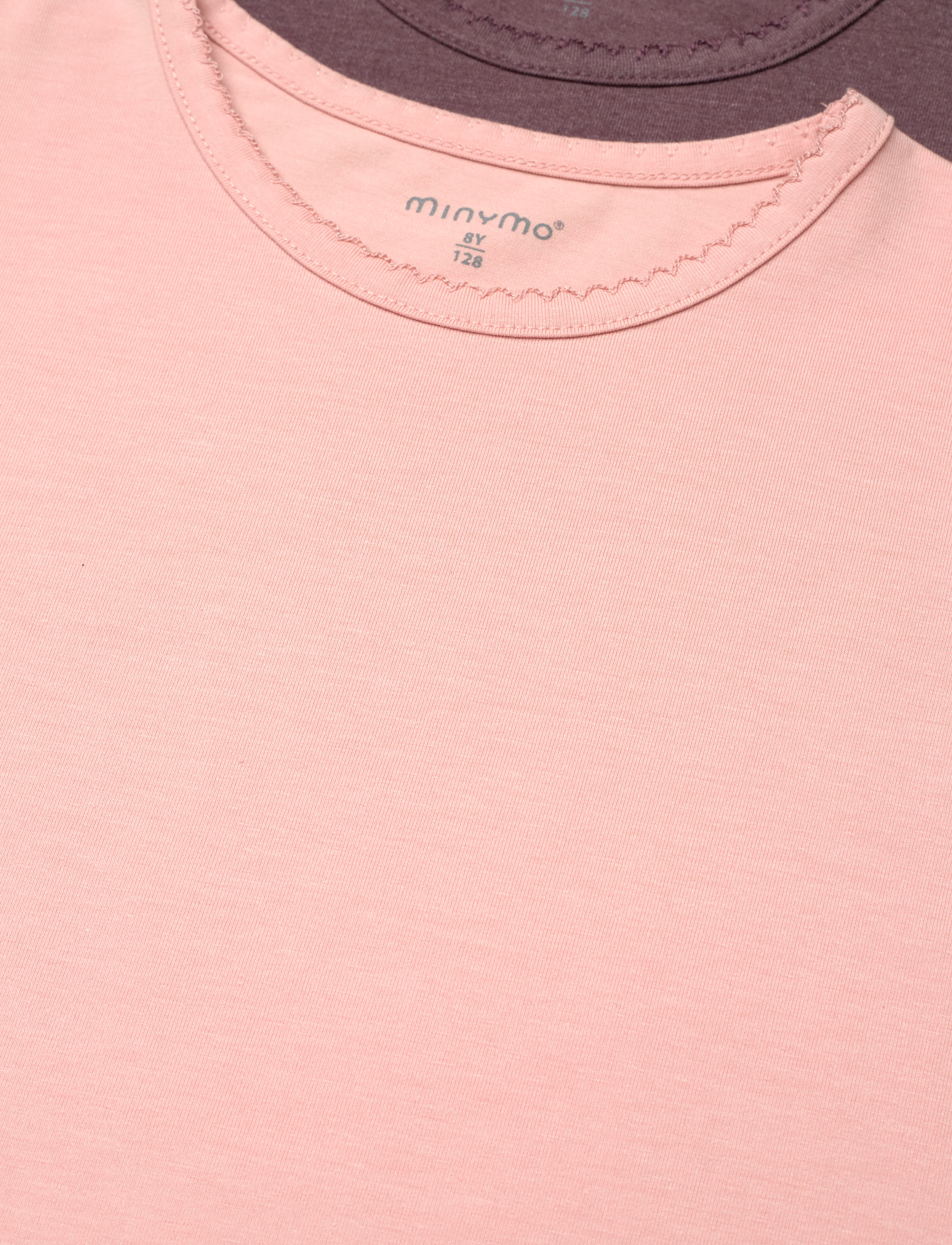 Minymo - Basic 33 -T-shirt SS (2-pack) - lühikeste varrukatega t-särgid - misty rose - 1