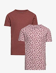 Minymo - Basic 33 -T-shirt SS (2-pack) - t-krekli ar īsām piedurknēm - violet ice - 0