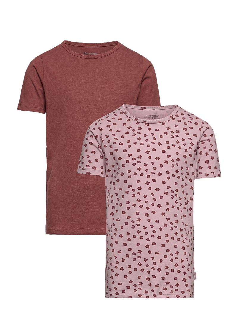 Minymo - Basic 33 -T-shirt SS (2-pack) - kurzärmelige - violet ice - 0