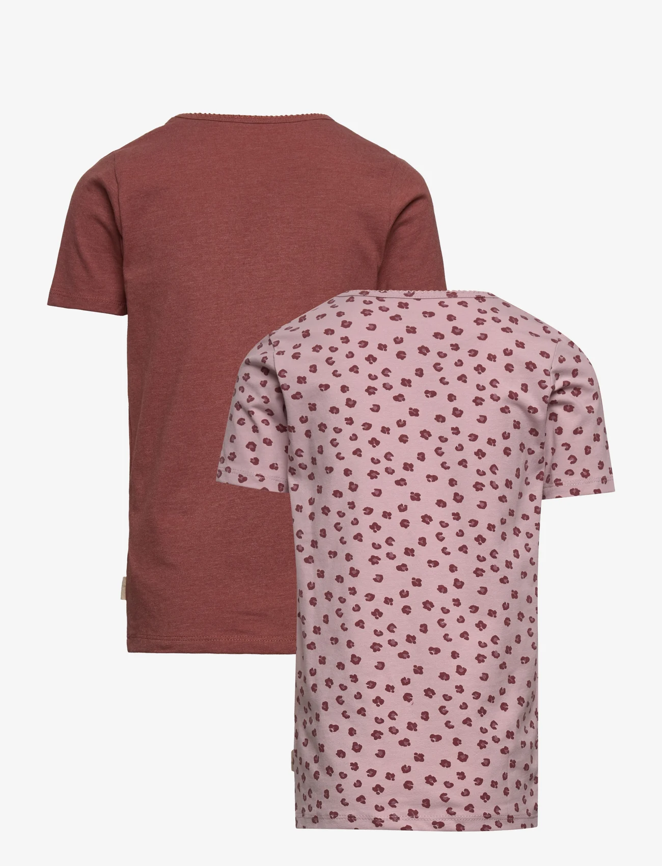 Minymo - Basic 33 -T-shirt SS (2-pack) - kortærmede t-shirts - violet ice - 1