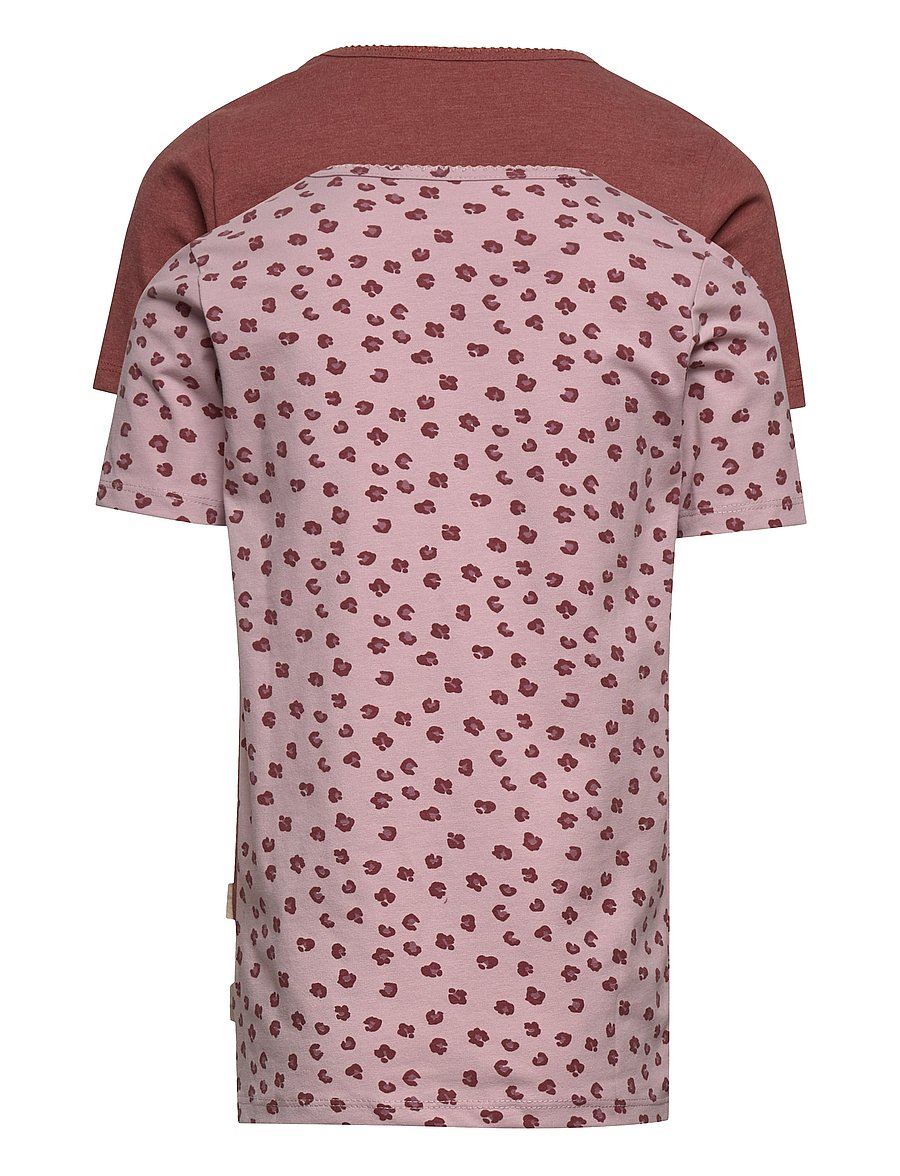Minymo - Basic 33 -T-shirt SS (2-pack) - kortärmade t-shirts - violet ice - 2
