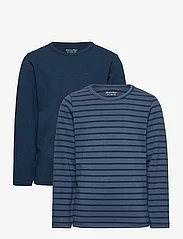Minymo - Basic 34 -T-shirt LS (2-pack) - langærmede t-shirts - new navy - 0
