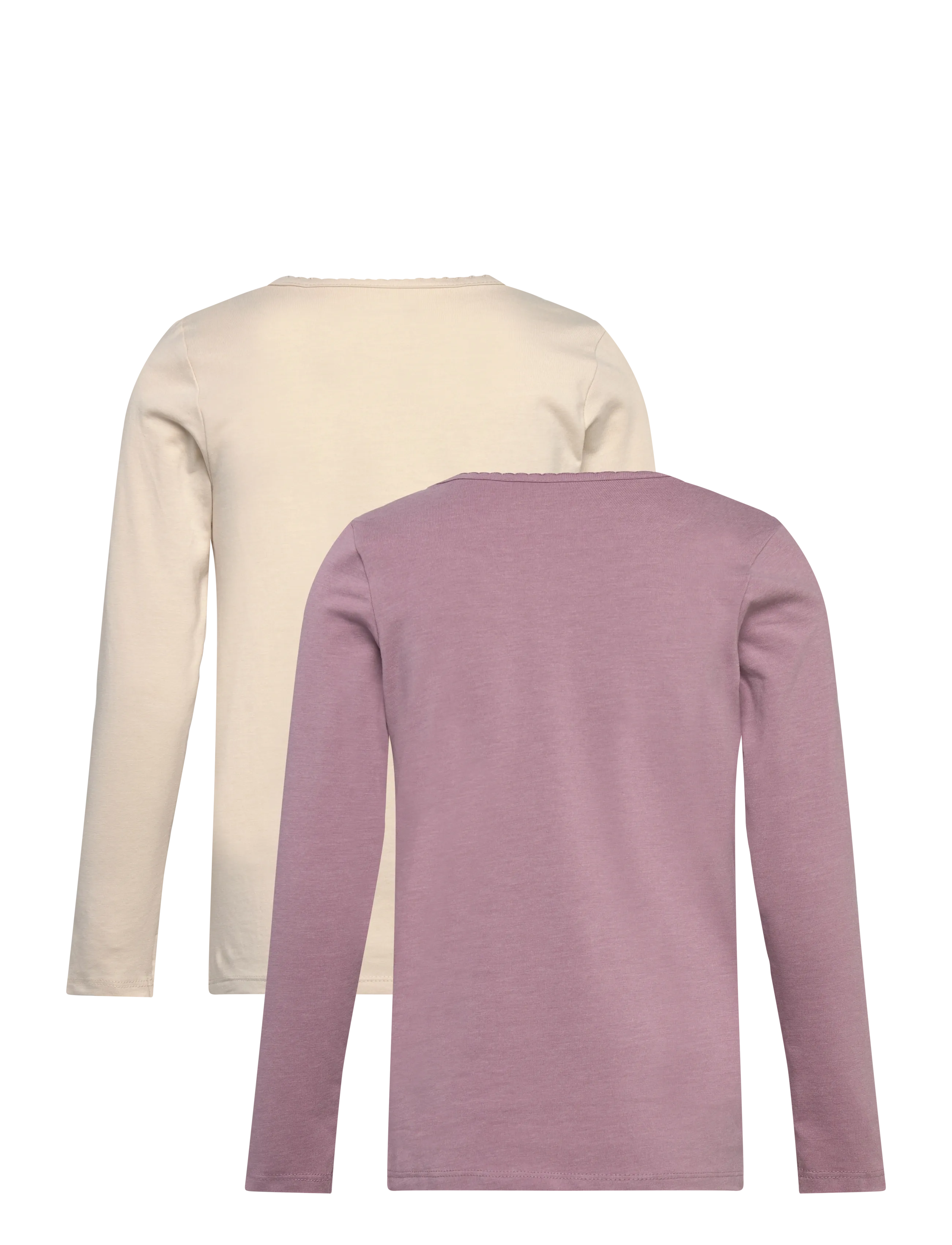 Minymo - Basic 35 -T-shirt LS (2-pack) - t-krekli ar garām piedurknēm - elderberry - 1
