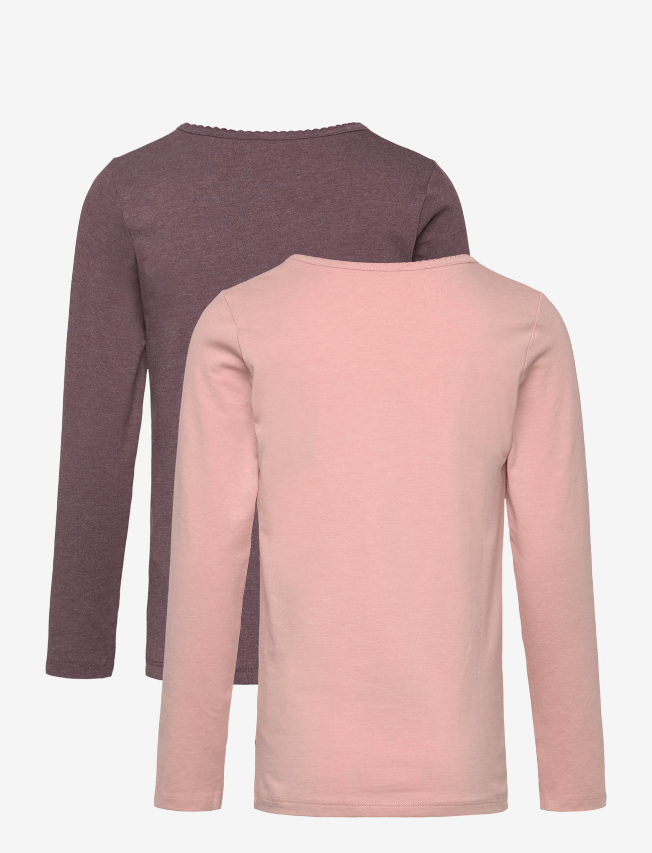 Minymo - Basic 35 -T-shirt LS (2-pack) - efterårstøj - misty rose - 1