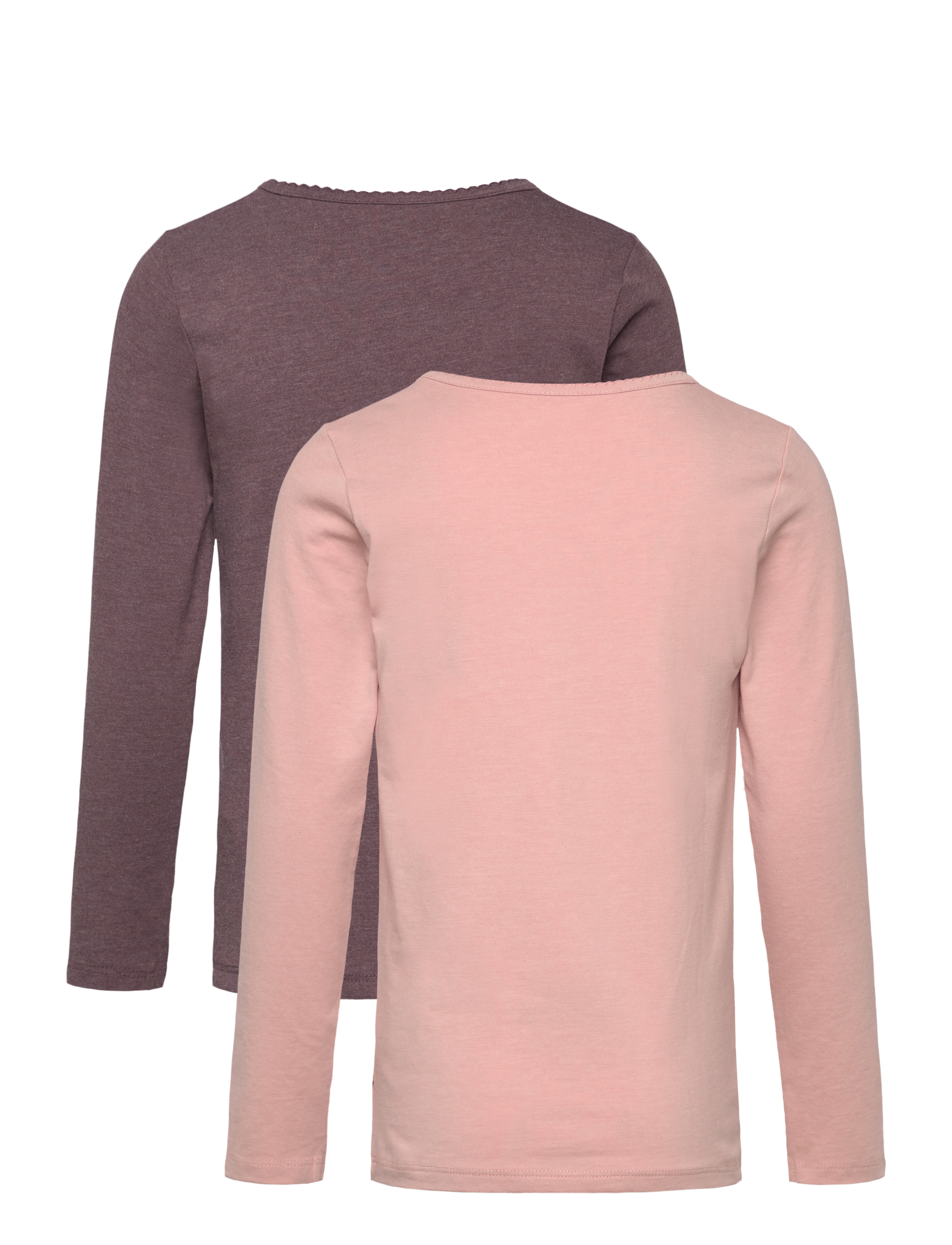 Minymo - Basic 35 -T-shirt LS (2-pack) - t-shirts - misty rose - 1