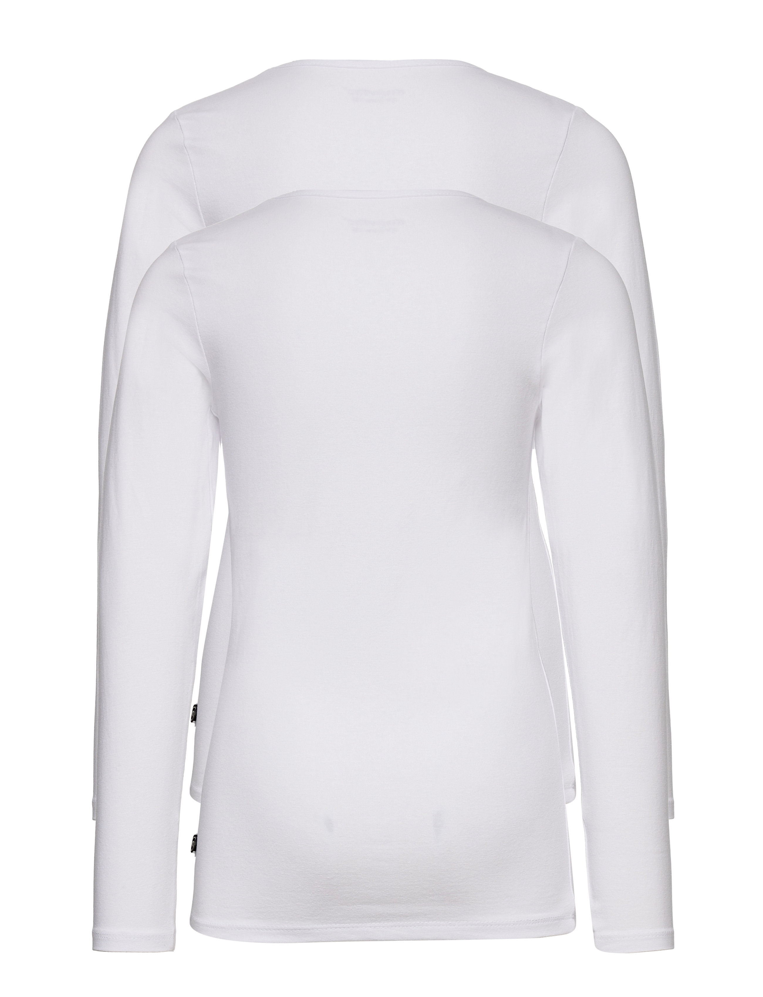 Minymo - Basic 35 -T-shirt LS (2-pack) - langärmelig - white - 1