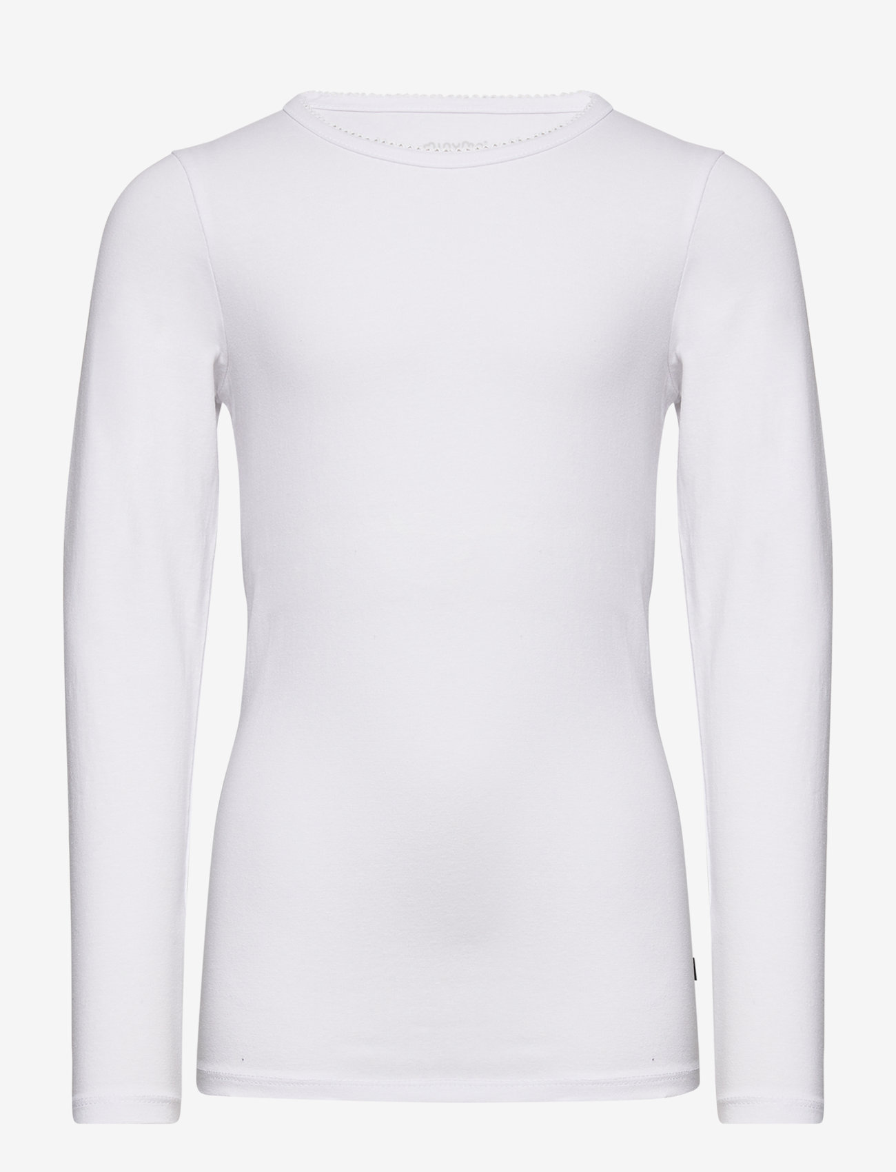 Minymo - Basic 35 -T-shirt LS (2-pack) - långärmade t-shirts - white - 2