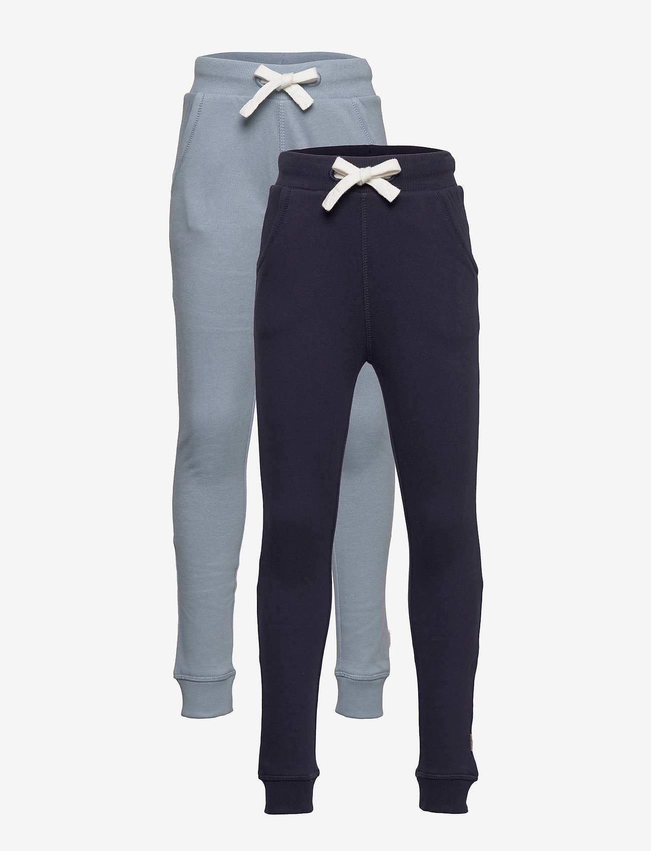 Minymo - Basic 36 -Sweat pant (2-pack) - joggingbuxur - ashley blue - 0