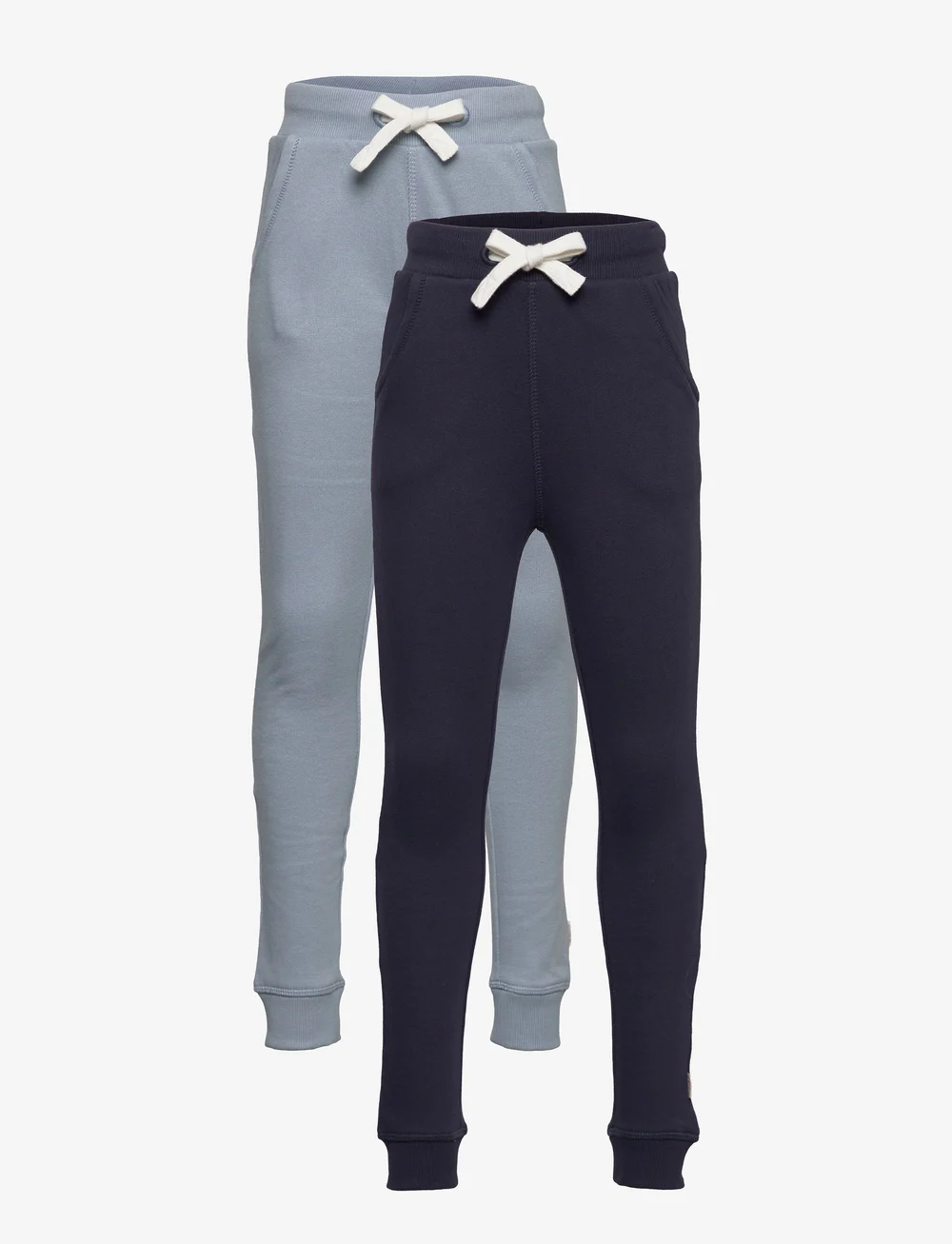Minymo - Basic 36 -Sweat pant (2-pack) - sweatpants - ashley blue - 0