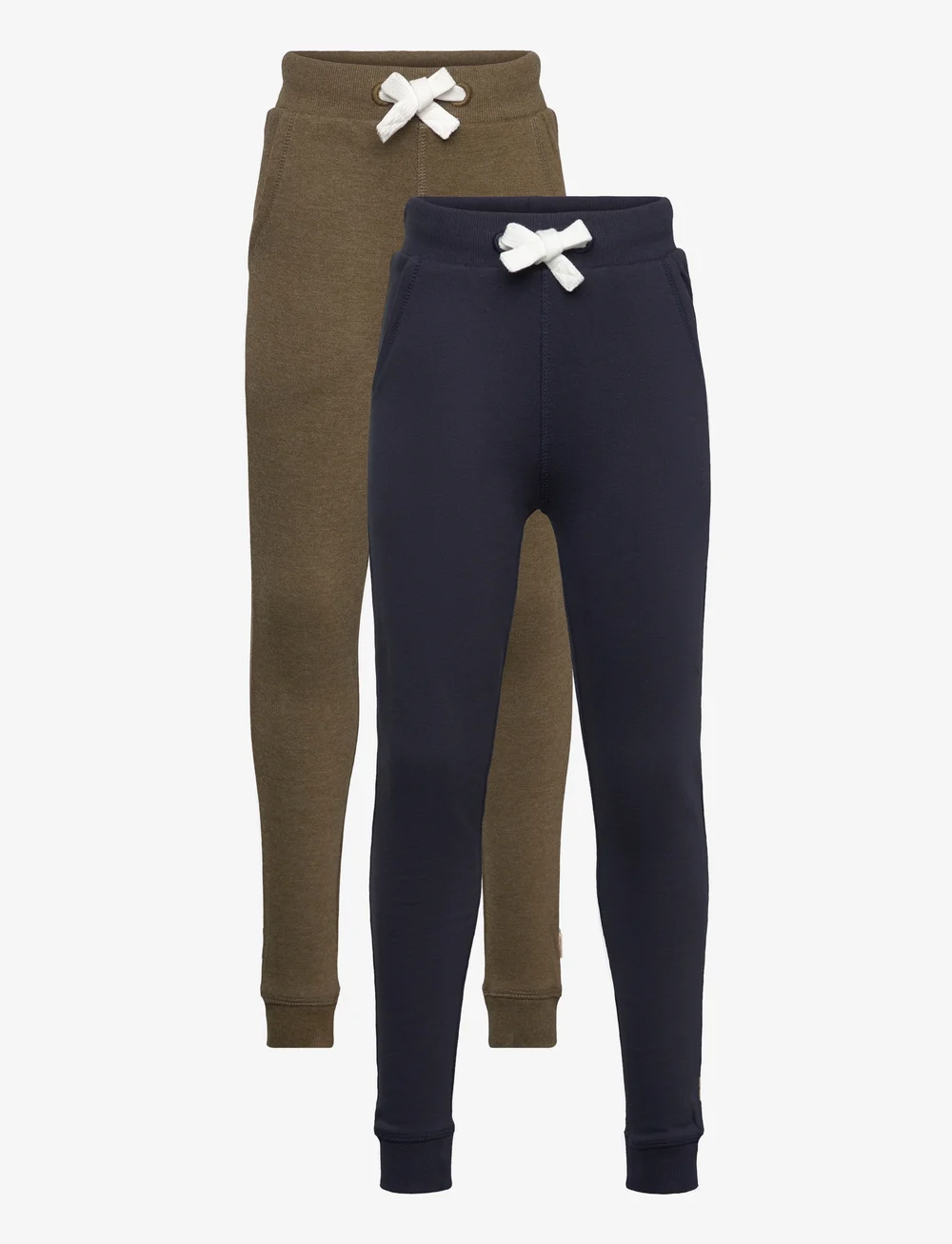 Minymo - Basic 36 -Sweat pant (2-pack) - mjukisbyxor - dark olive - 0