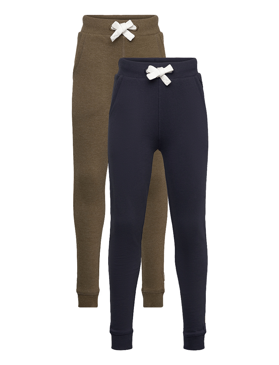 Minymo - Basic 36 -Sweat pant (2-pack) - jogginghosen - dark olive - 1