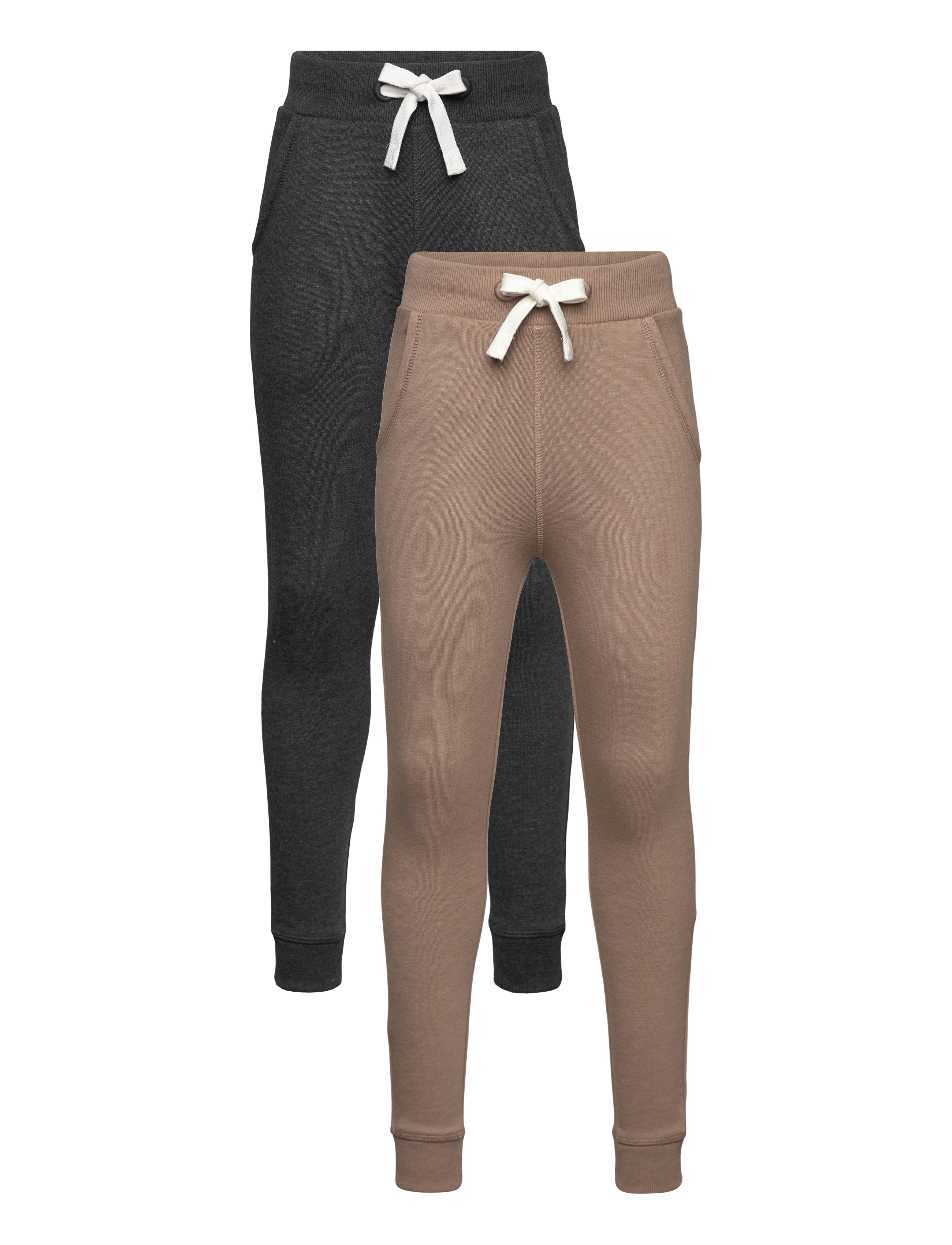 Minymo Basic 36 -Sweat pant (2-pack) - Minymo - FOSSIL / brown