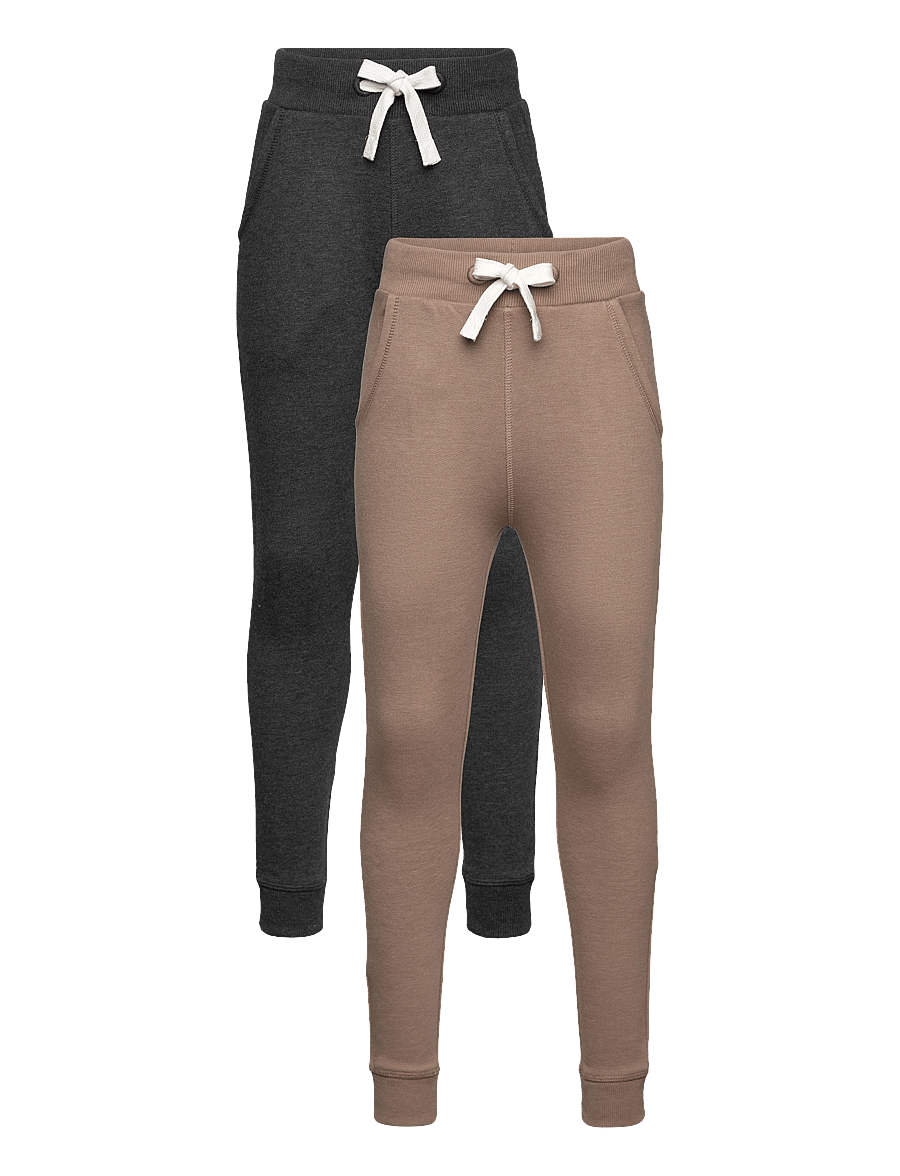 Minymo - Basic 36 -Sweat pant (2-pack) - jogginghosen - fossil - 1
