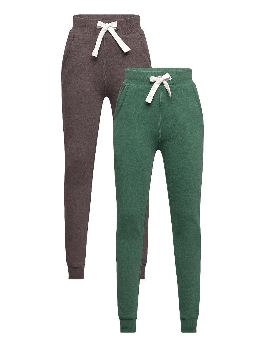 Minymo - Basic 36 -Sweat pant (2-pack) - jogginghosen - hunter green - 0