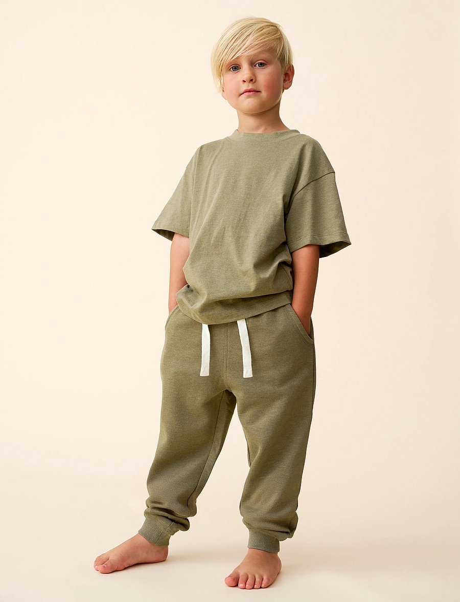 Minymo - Basic 36 -Sweat pant (2-pack) - jogginghosen - vetiver - 0