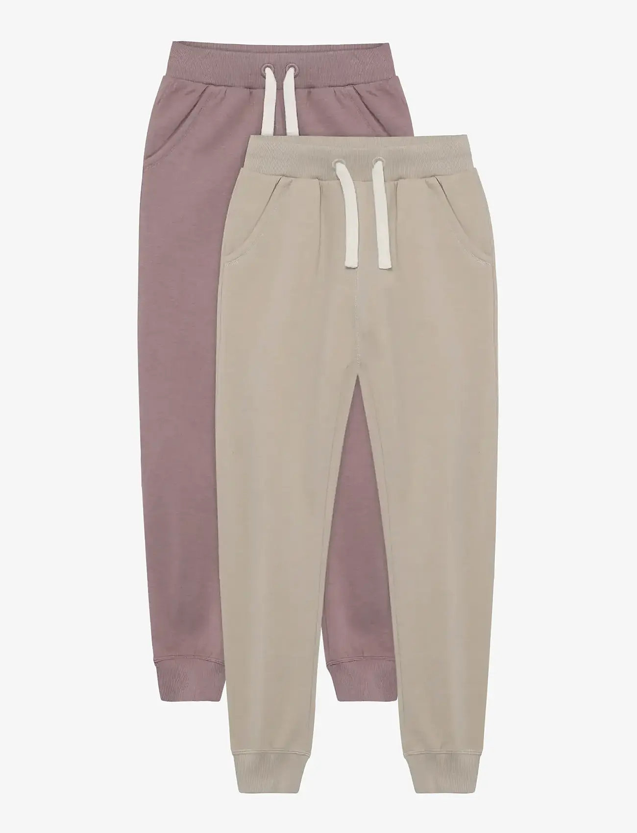 Minymo - Basic 37 -Sweat pant (2-pack) - efterårstøj - elderberry - 0