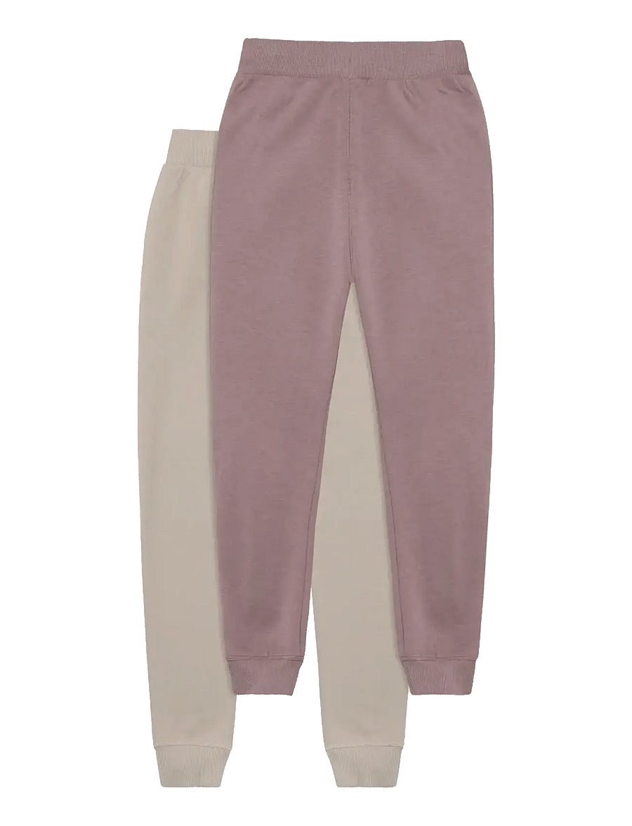Minymo - Basic 37 -Sweat pant (2-pack) - mitmepakendiga püksid - elderberry - 1