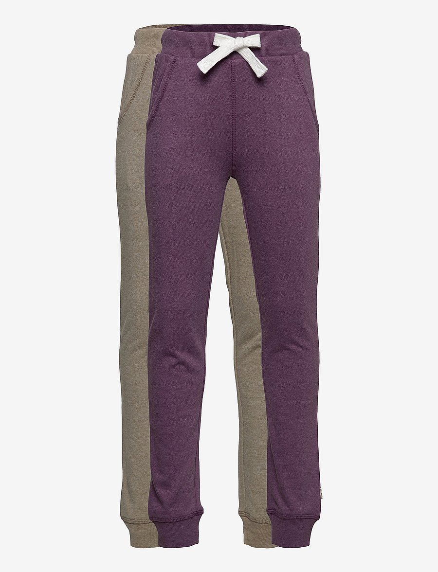 Minymo - Basic 37 -Sweat pant (2-pack) - hosen-multipack - purple - 0
