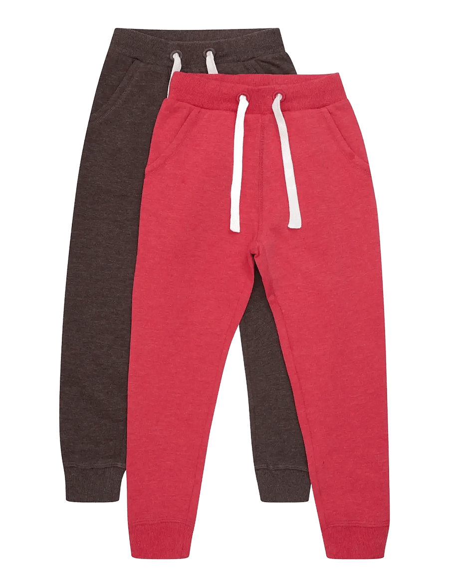 Minymo - Basic 37 -Sweat pant (2-pack) - mitmepakendiga püksid - tomato puree - 0