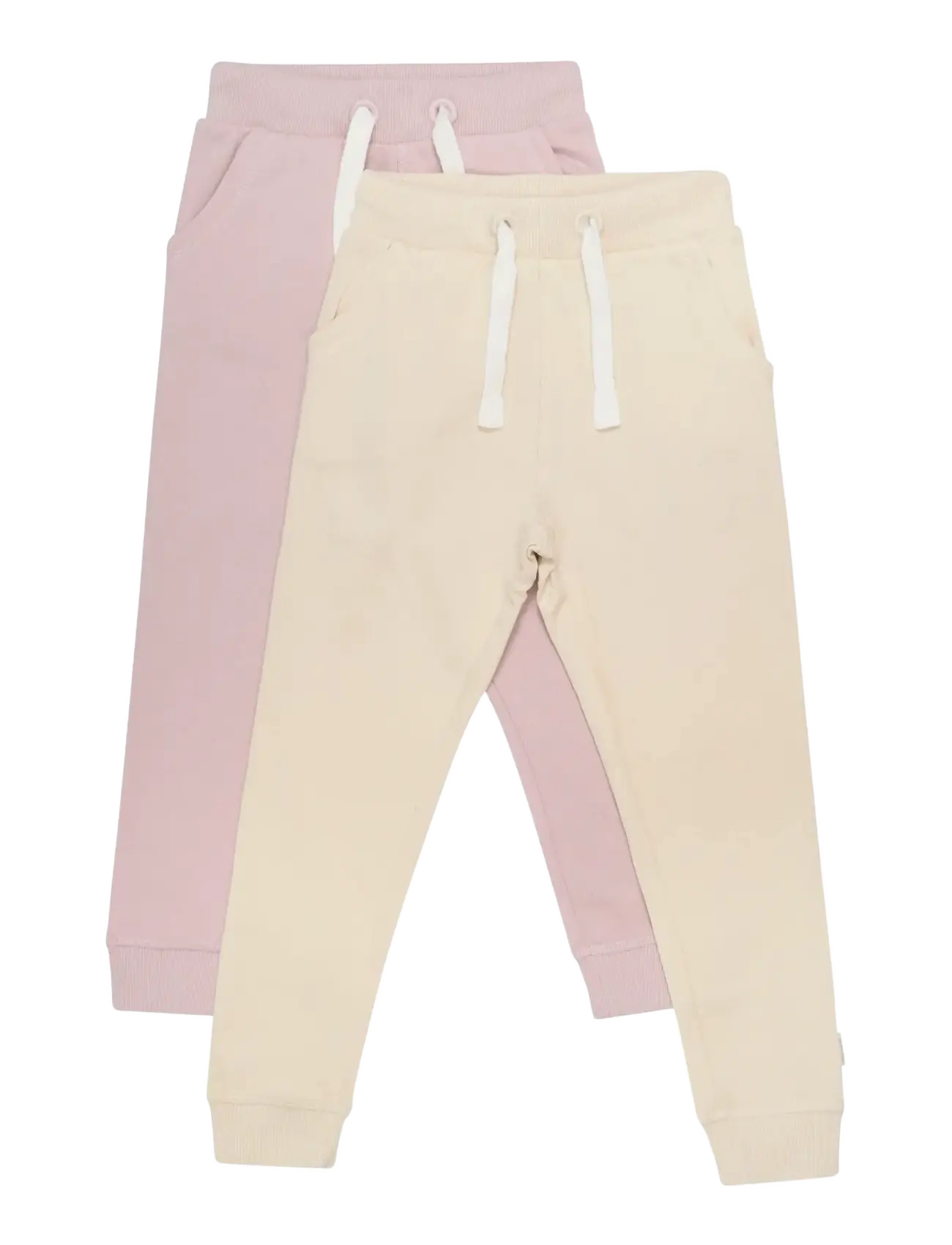 Minymo Basic 37 -Sweat Pant (2-Pack), 86, Unterteile, Weiß - Sweatpants, Kinder