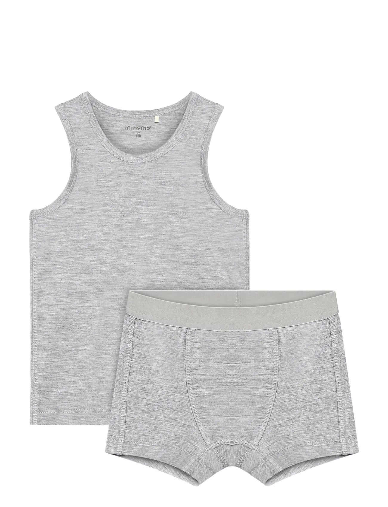 Minymo Underwear Set, 110, Grey, Undertøj > Undertøjssæt, Børn